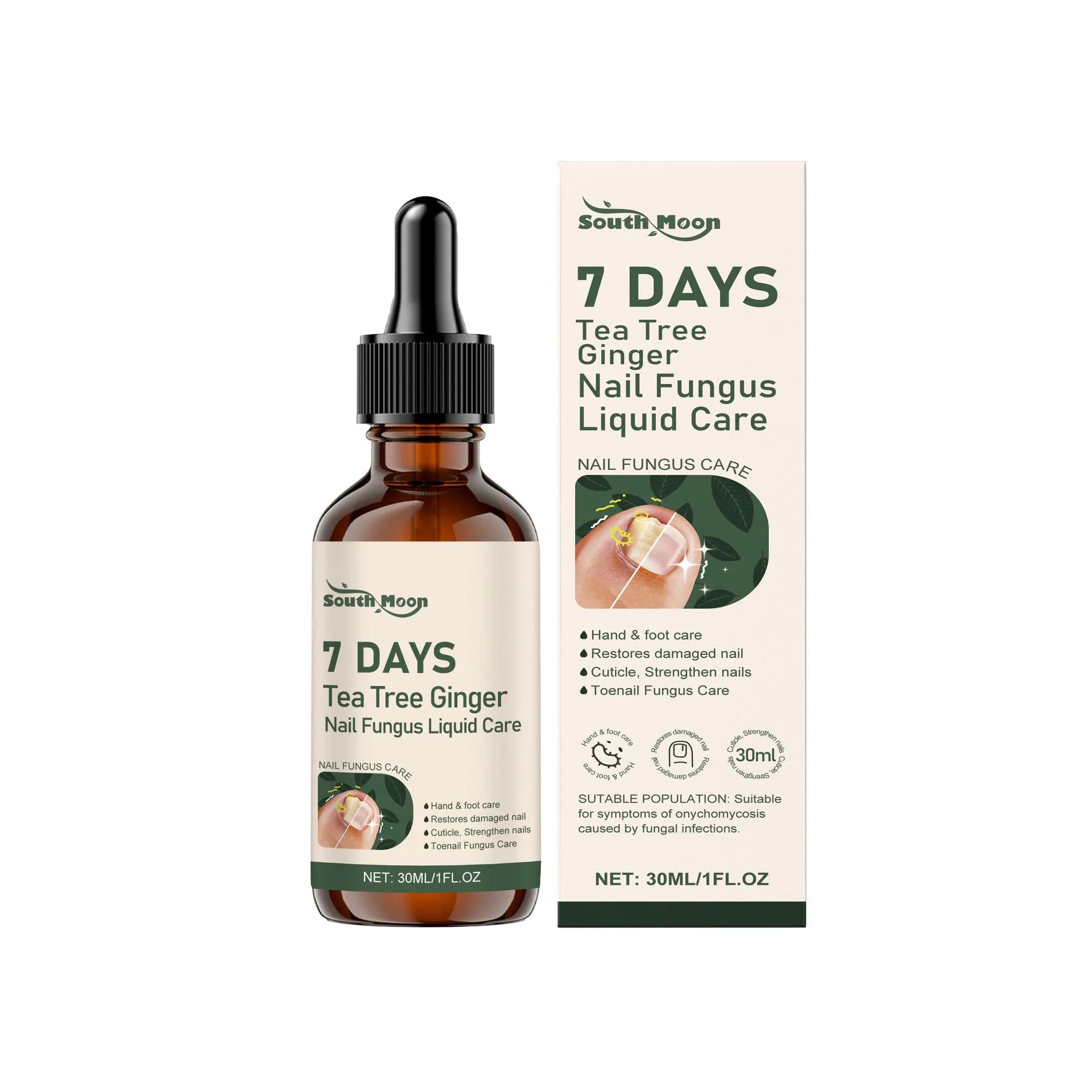 30ml nail care solution bottle for daily brightening and nourishing treatment