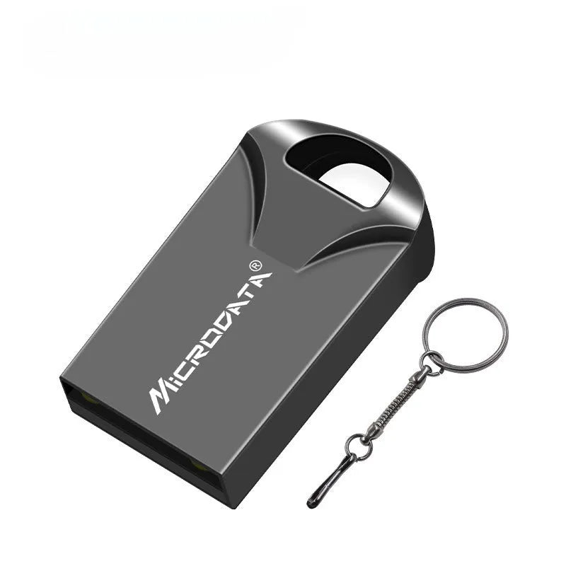 Metal USB flash drive on a chain necklace available in multiple colours and capacities