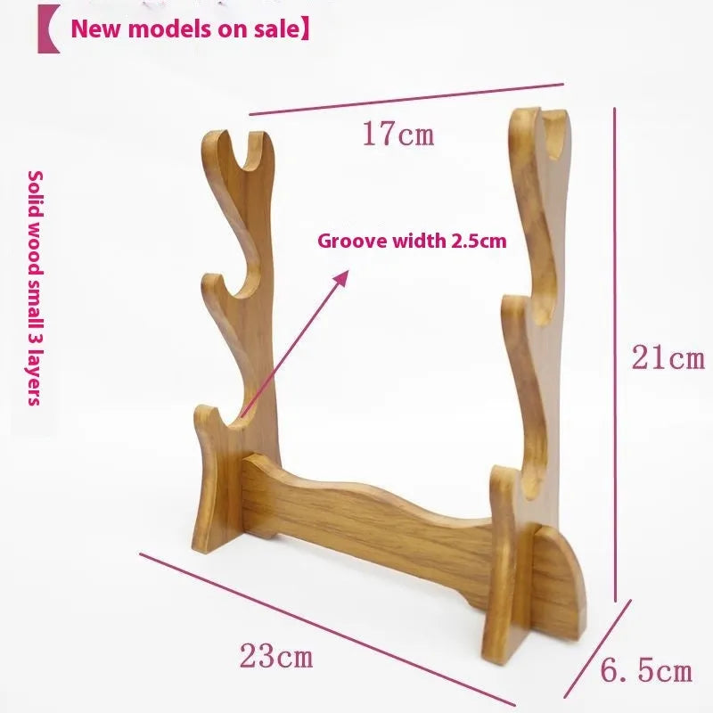 Chinese style handmade wooden bracket shelf with multiple layer options on display.