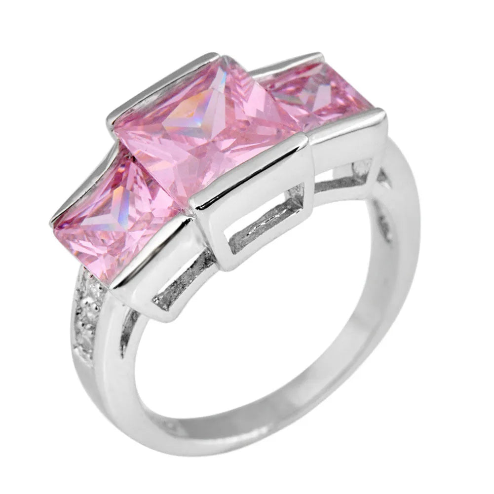 Copper electroplated colourful ring ornament in geometric design showing multiple colour options