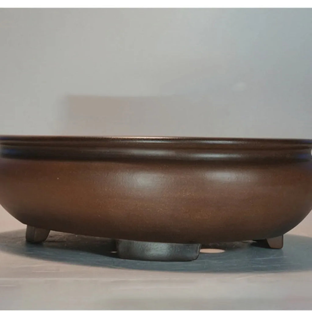 Purple clay handmade desktop flowerpot with classical style measuring 58cm wide
