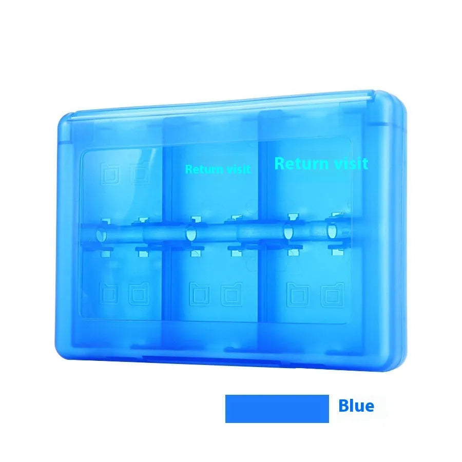 NDS and 3DS game card storage box with multiple cartridge slots in PP plastic