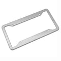 Aluminium alloy license plate frame in black, light grey, silver, or stainless steel finishes