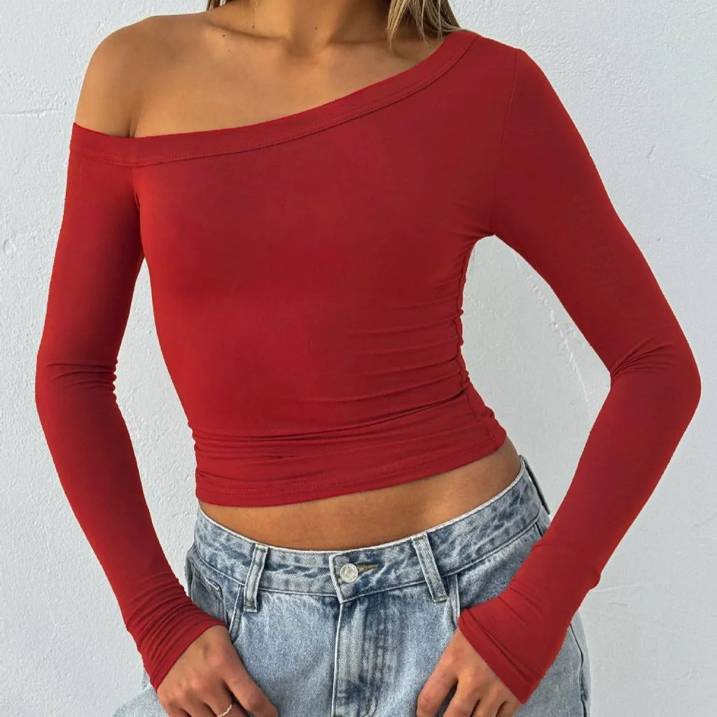 Women's solid colour knitted cardigan with slim fit and long sleeves in black, brown or red