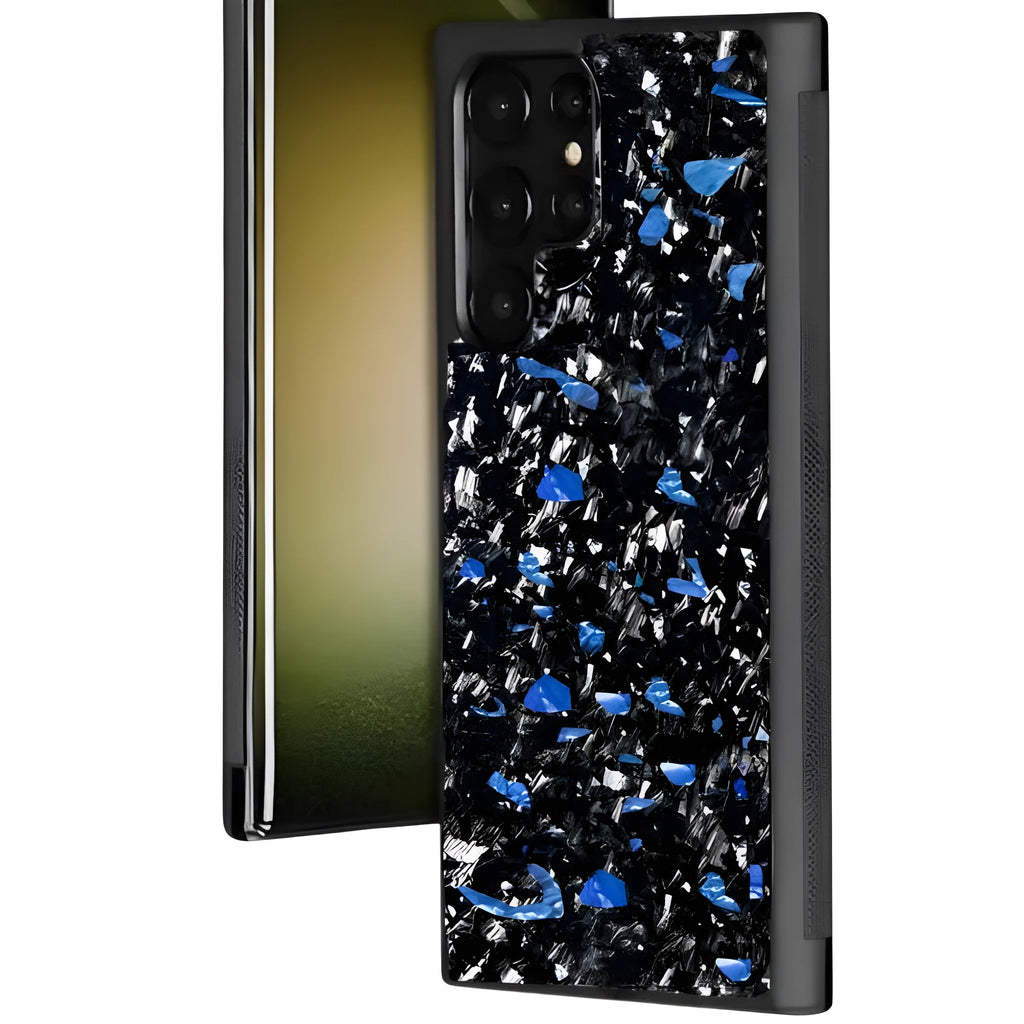 Samsung Galaxy S20/S21/S23 FE phone case with forged carbon fibre pattern in multiple colour options
