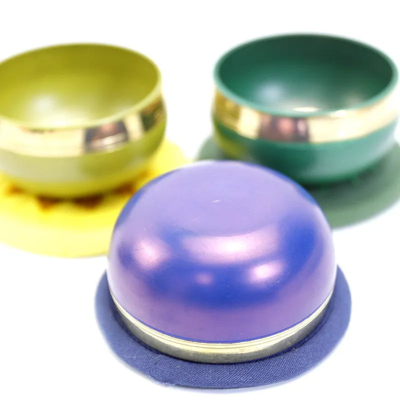 Handmade 7.8cm Himalayan singing bowl in one of seven colours for meditation and yoga