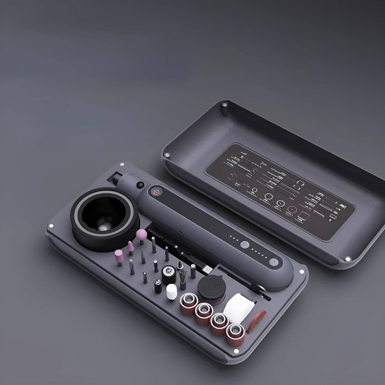 64W electric grinder set with lithium battery and five-speed adjustment for carving and polishing