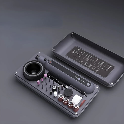 64W electric grinder set with lithium battery and five-speed adjustment for carving and polishing