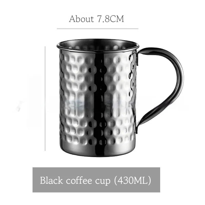 Stainless steel Moscow mule cup with copper plating in metallic finish