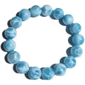 Blue bodhi bracelet with natural sea-pattern crystals and pearl accents in Maillard style