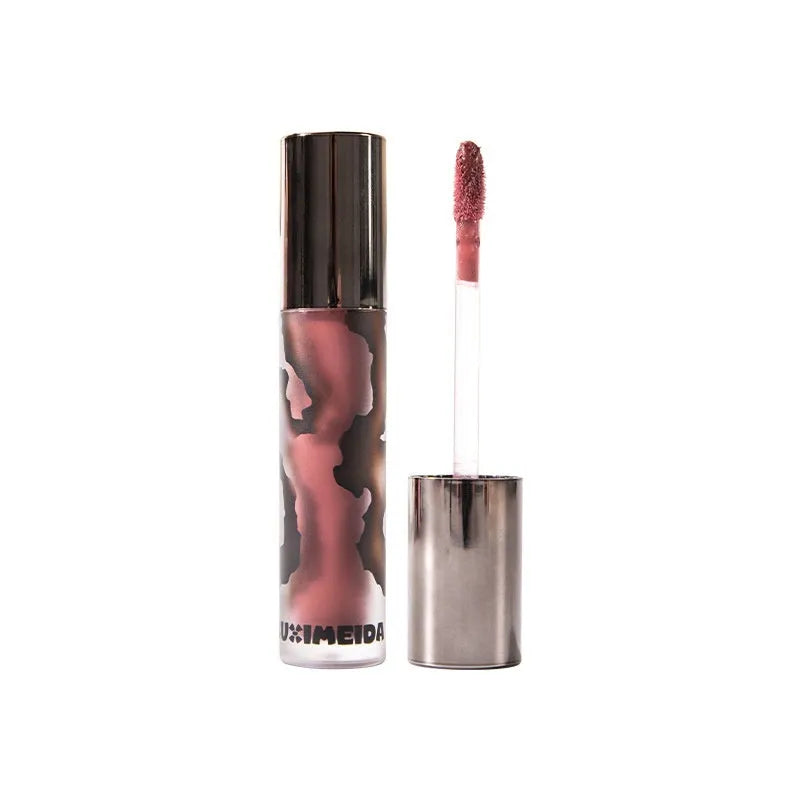 Lava Secret Matte Lip Mud Lipstick in shades orange brown coffee, cool grey, cinnamon coffee, jujube red, and smoked purple.