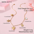 Women's stainless steel sun pendant necklace with adjustable chain and 18K gold electroplated finish