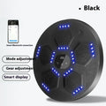 Smart wall-mounted boxing reaction target with LED lights on a grey PU surface.