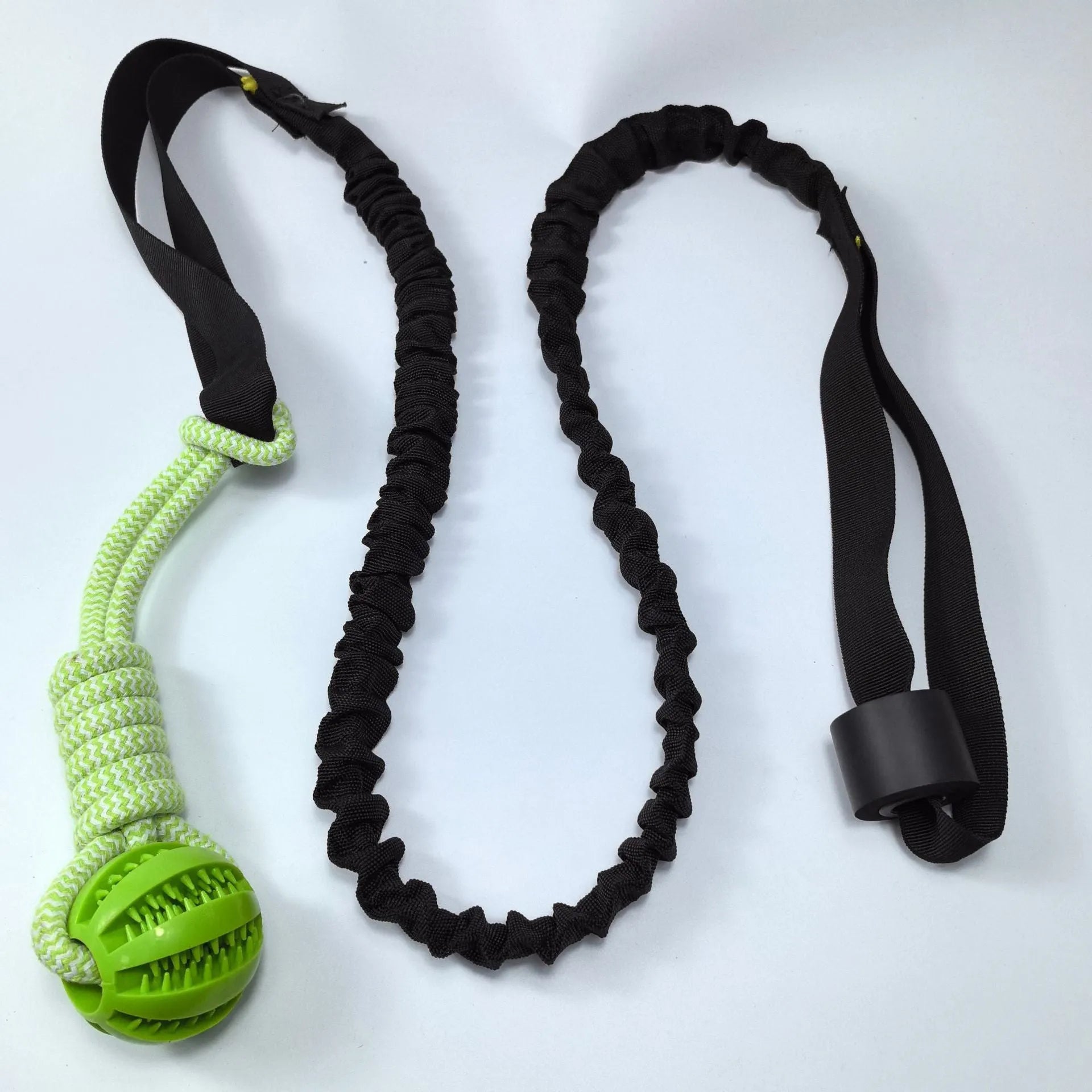 Green corncob design dog tug rope toy made from cotton thread for bite and pull play