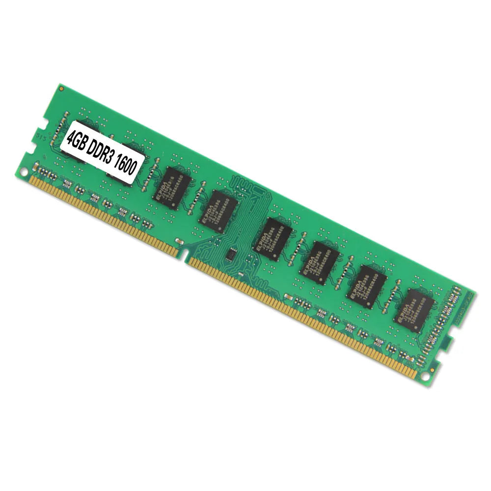 Desktop DDR3 4GB 1600MHz memory module with 240-pin connectors