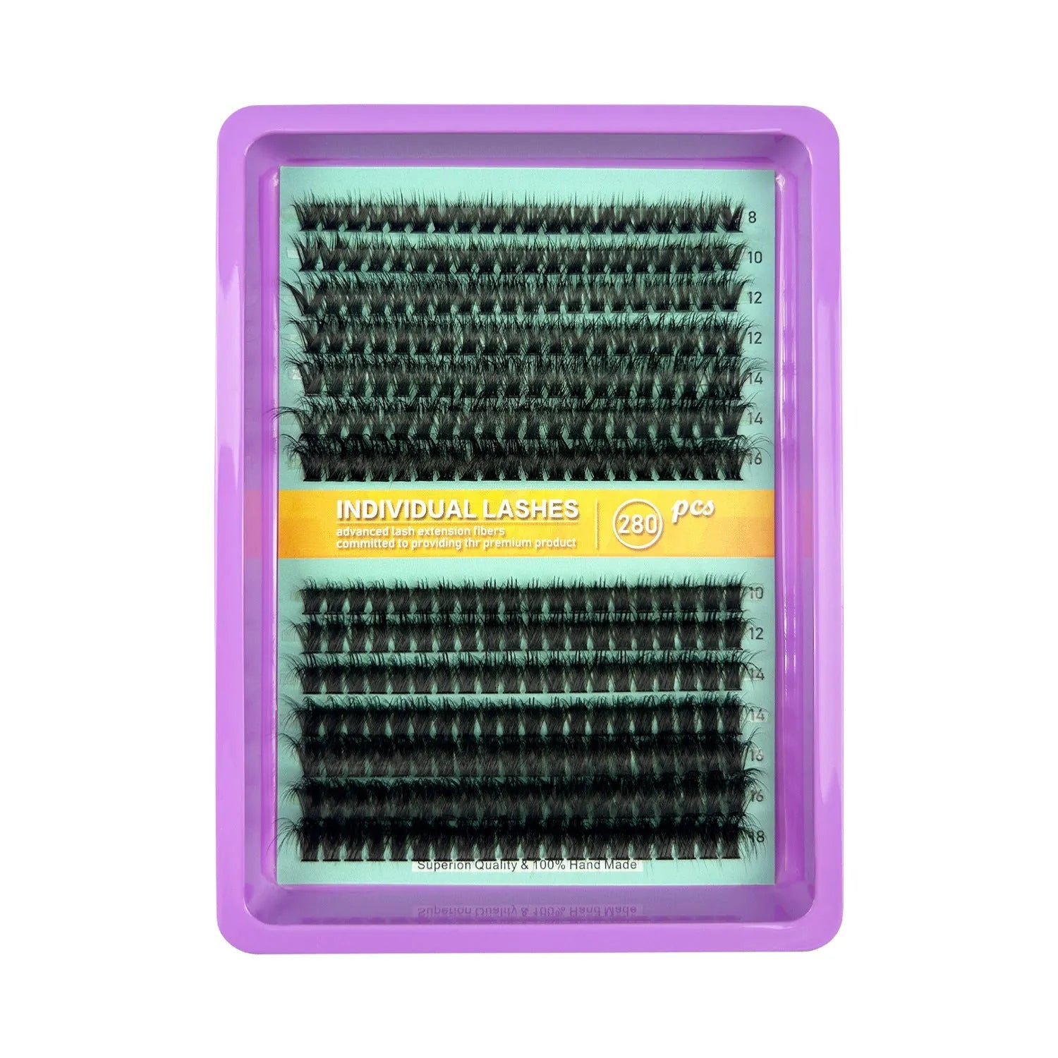 Large capacity false eyelash storage box with mixed specifications measuring 13.7cm by 13.5cm