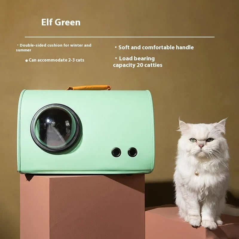 Synthetic pet carrier bag for cats and small dogs with 50cm length and 10kg capacity