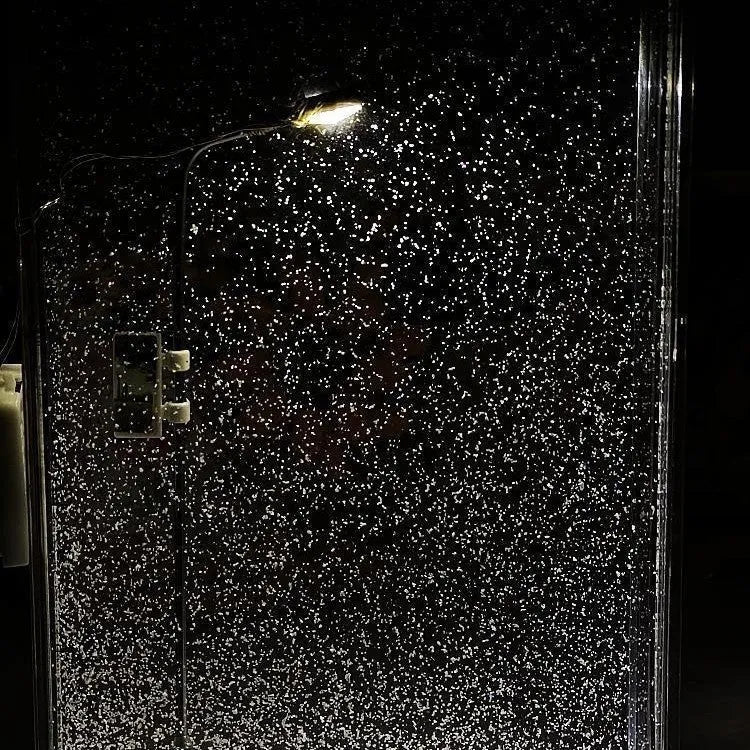 DIY snowy landscape night light with LED snowflake effects for Christmas desktop decoration