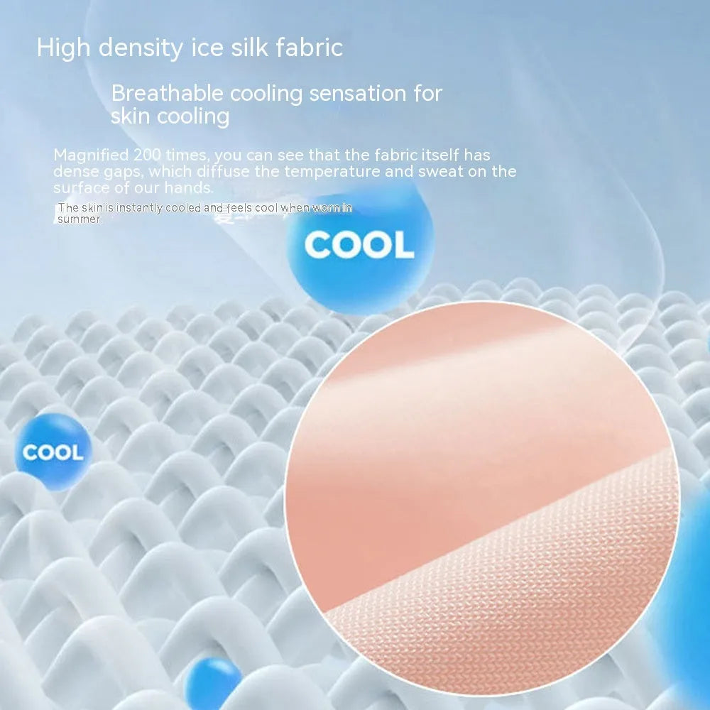 Ice silk sunscreen gloves for women with UPF50+ protection in various colours