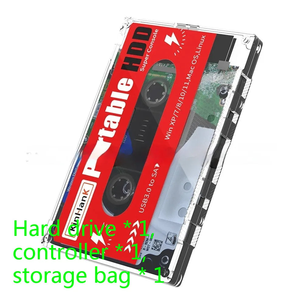 External mechanical hard disk for mobile gaming with compact design and bundled controller options