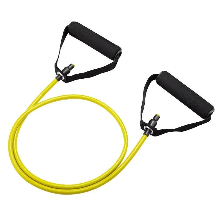 Adjustable chest expander tension rope in five colours representing 10LB to 30LB resistance levels