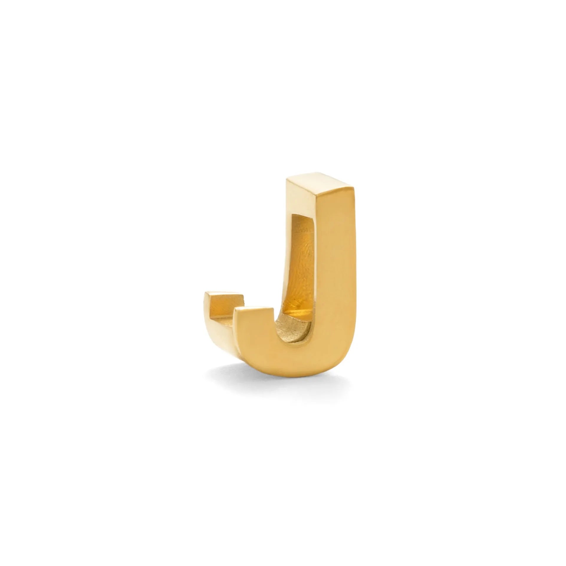 Gold titanium steel necklace with a letter A charm on a 40.5cm chain.