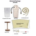 Set of three brown PVC bucket bags with chain crossbody straps, displayed together showing Brown 1, Brown 2, and Brown 3 shades.