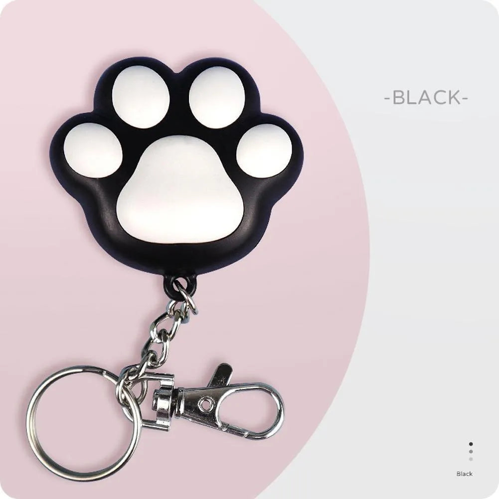 USB-rechargeable infrared cat teaser toy with keychain in black or pink plastic measuring 5x2.5cm