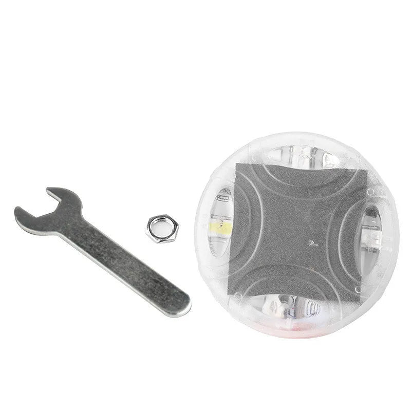 Colourful solar-powered LED hub decorative lights for vehicle wheel installation with 15 flash modes