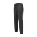 Men's black and navy blue running trousers with mid waist design and full length cut
