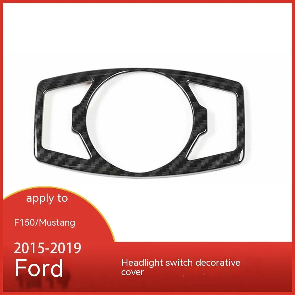 Carbon fibre finish ABS paster for headlight control panel on Ford F150 Wild Horse 2015-2019.