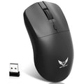 Black wireless mouse with three-gear audio button, photoelectric working mode for laptops