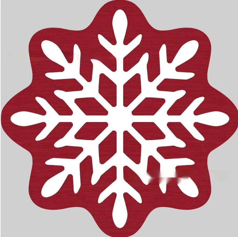 Christmas round pad polyester carpet on floor in 60cm or 80cm size, showing one of ten festive printed designs.