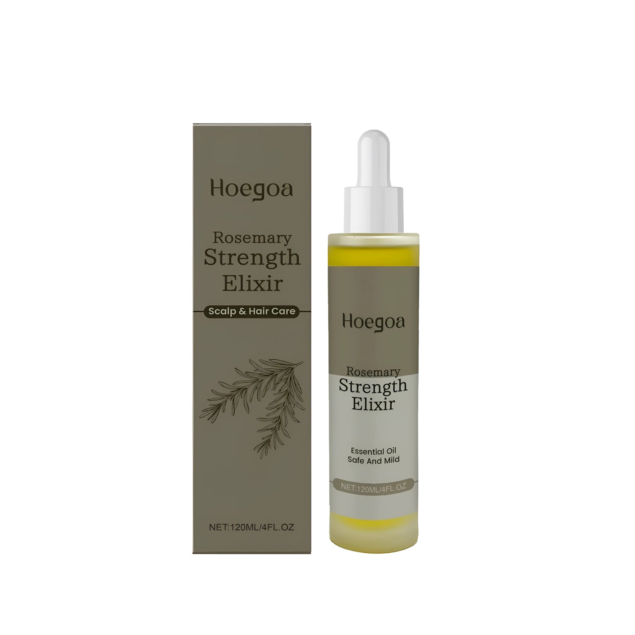 120ml bottle of Rosemary Hair Concentrate tonic with rosemary and ginger oil.