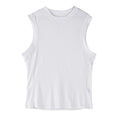 Men's loose fit quick-dry vest in black or white for summer sports and fitness activities