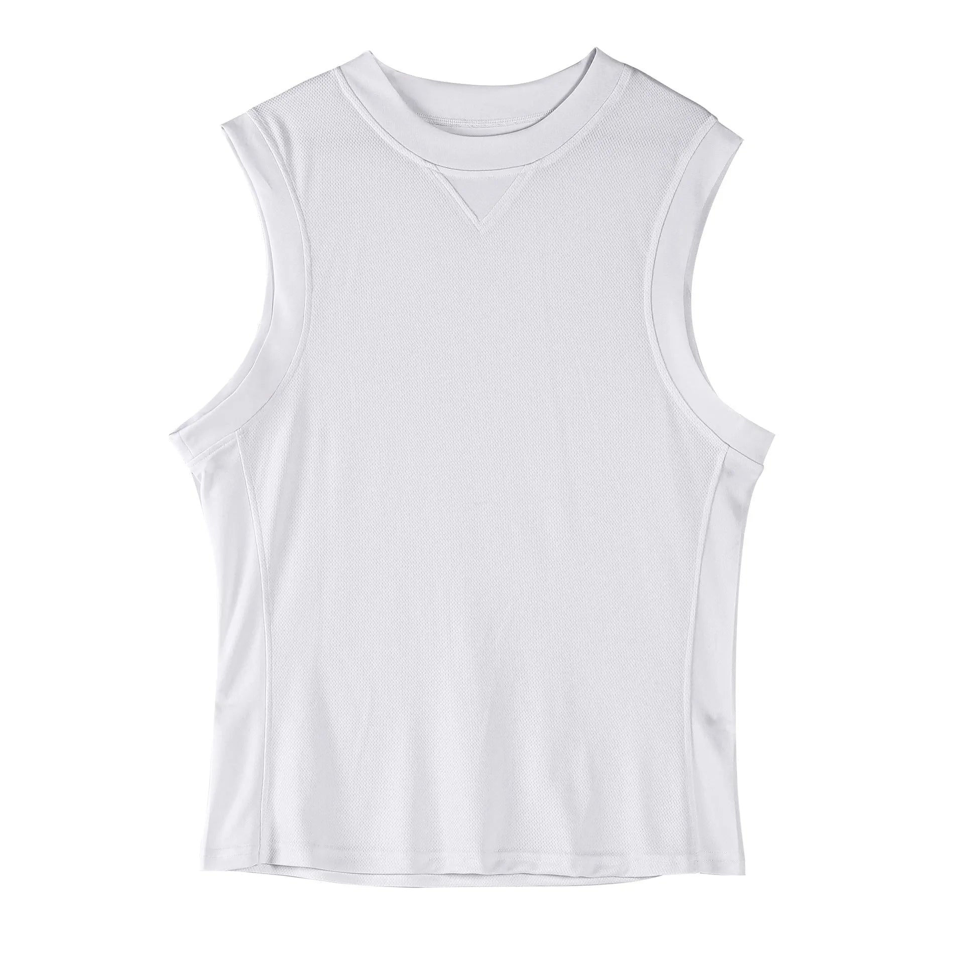 Men's loose fit quick-dry vest in black or white for summer sports and fitness activities