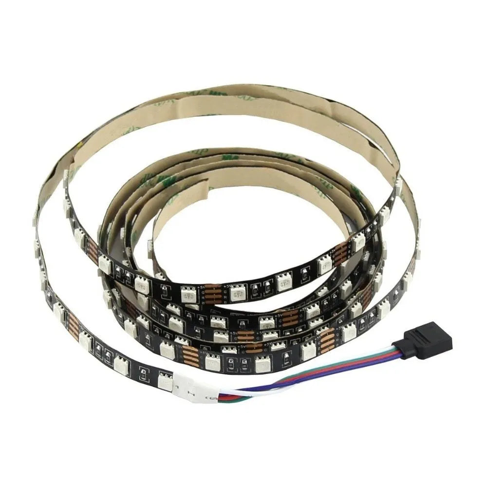 A 1-metre long white USB LED light strip with SMD5050 LEDs and a 50cm USB power cable.