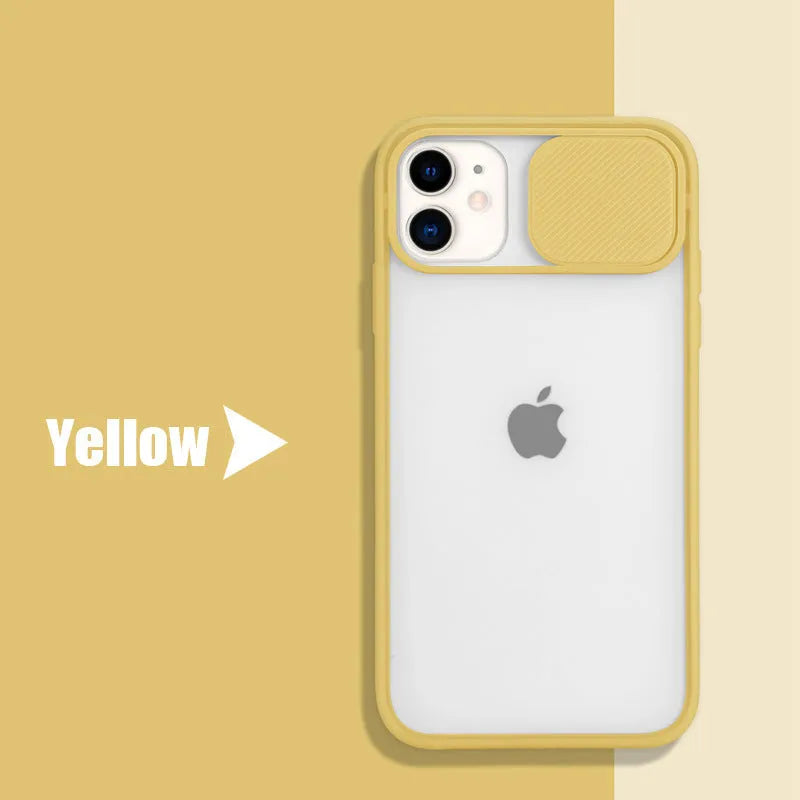 Frosted frame silicone iPhone case in various colours showing compatible models including iPhone 11 Pro and iPhone 12 Mini