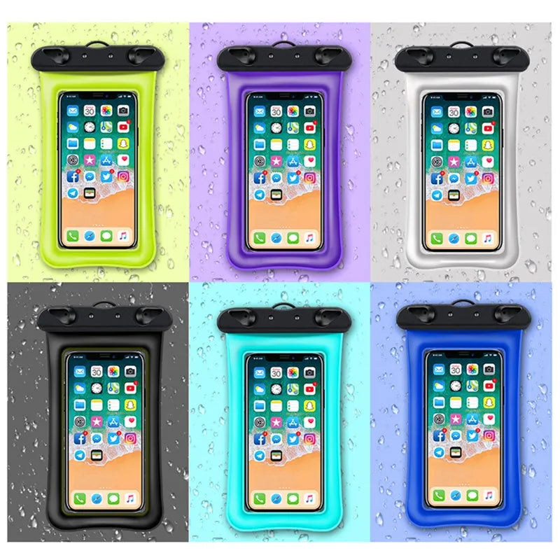 Waterproof phone pouch with hanging rope in multiple colour options