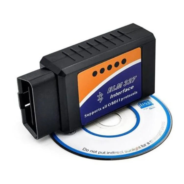 ELM327 Bluetooth OBD2 automotive diagnostic scanner with compact 45mm design for fault code reading