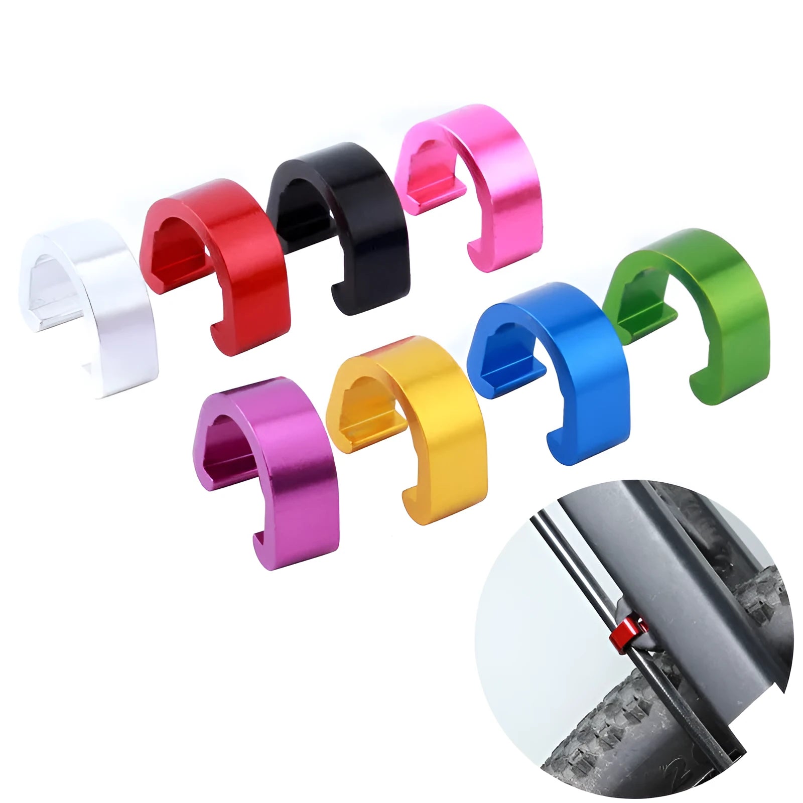 Aluminium alloy C-shaped buckle in multiple colours for jewellery making and crafts