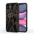 Slim marble pattern protective case for iPhone on a table
