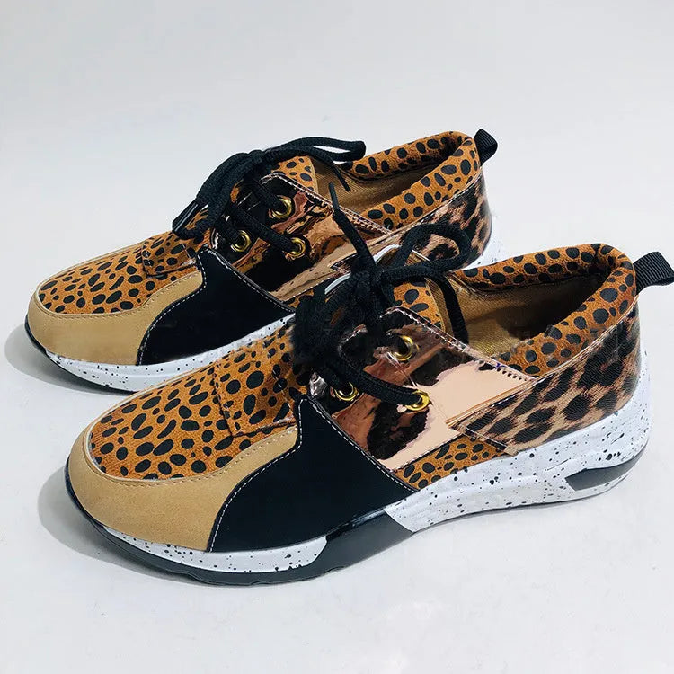 Women's casual flat sneakers with suede upper and wedge heel in multiple colour options