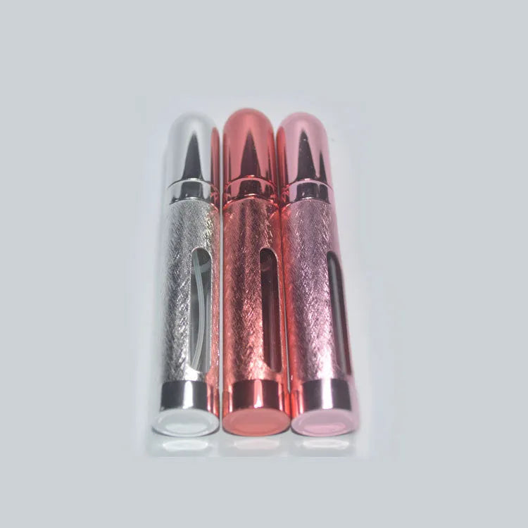12ml aluminium bullet-shaped perfume bottle with glass liner in assorted colours