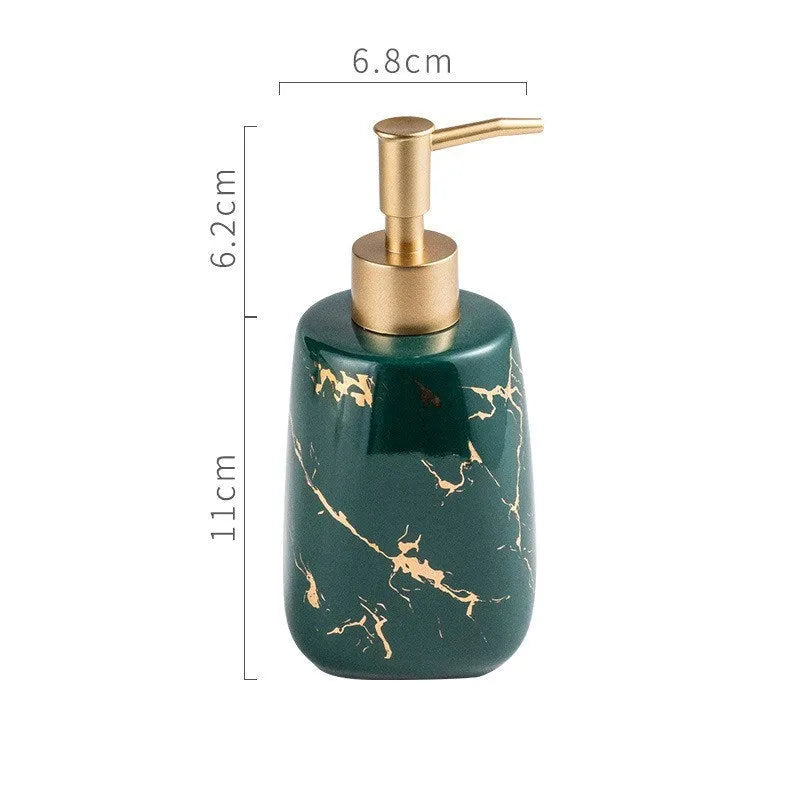 Ceramic bathroom wash set in light luxury style with fine porcelain construction
