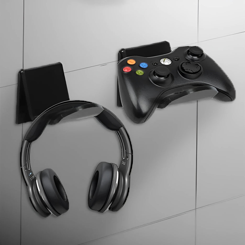 Universal game controller mounting bracket in black, white or transparent for bathroom and door installation
