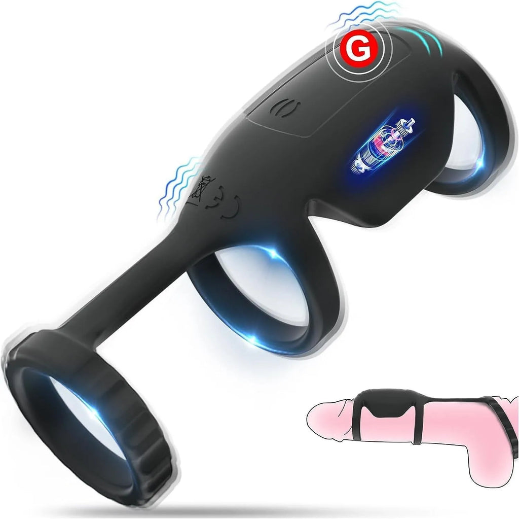 Godzilla rechargeable vibrator in black silicone with remote control and magnetic charging cable