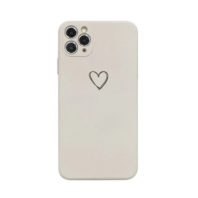 Solid colour silicone TPU phone case for Apple iPhone on a plain background.