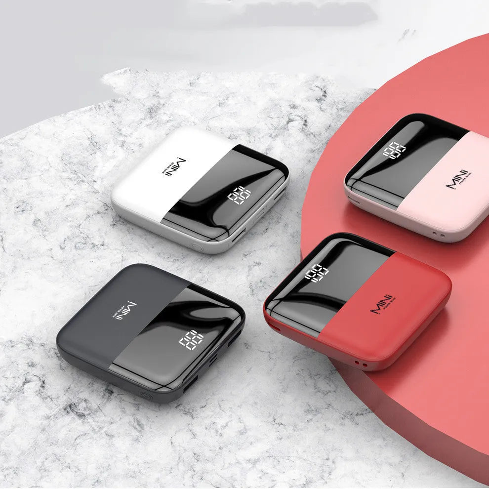10000mAh Android power bank with digital display showing battery percentage