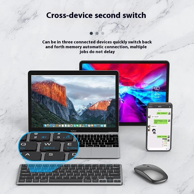 Ultra-thin wireless keyboard and mouse combo set in black colour with protective keyboard cover and wireless receiver